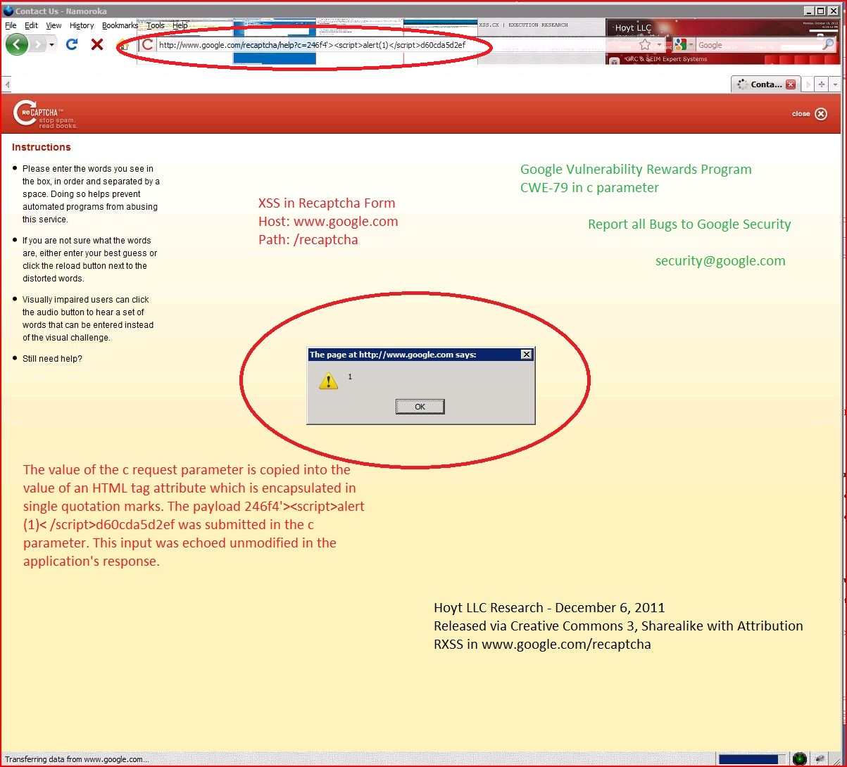 Reflected Cross Site Scripting (r-XSS)